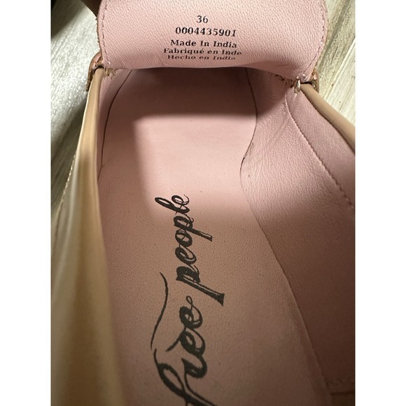 FREE PEOPLE Liv Camel Leather Penny Loafers 6 EUR 36 Heritage Minimalist Preppy - Picture 9 of 16